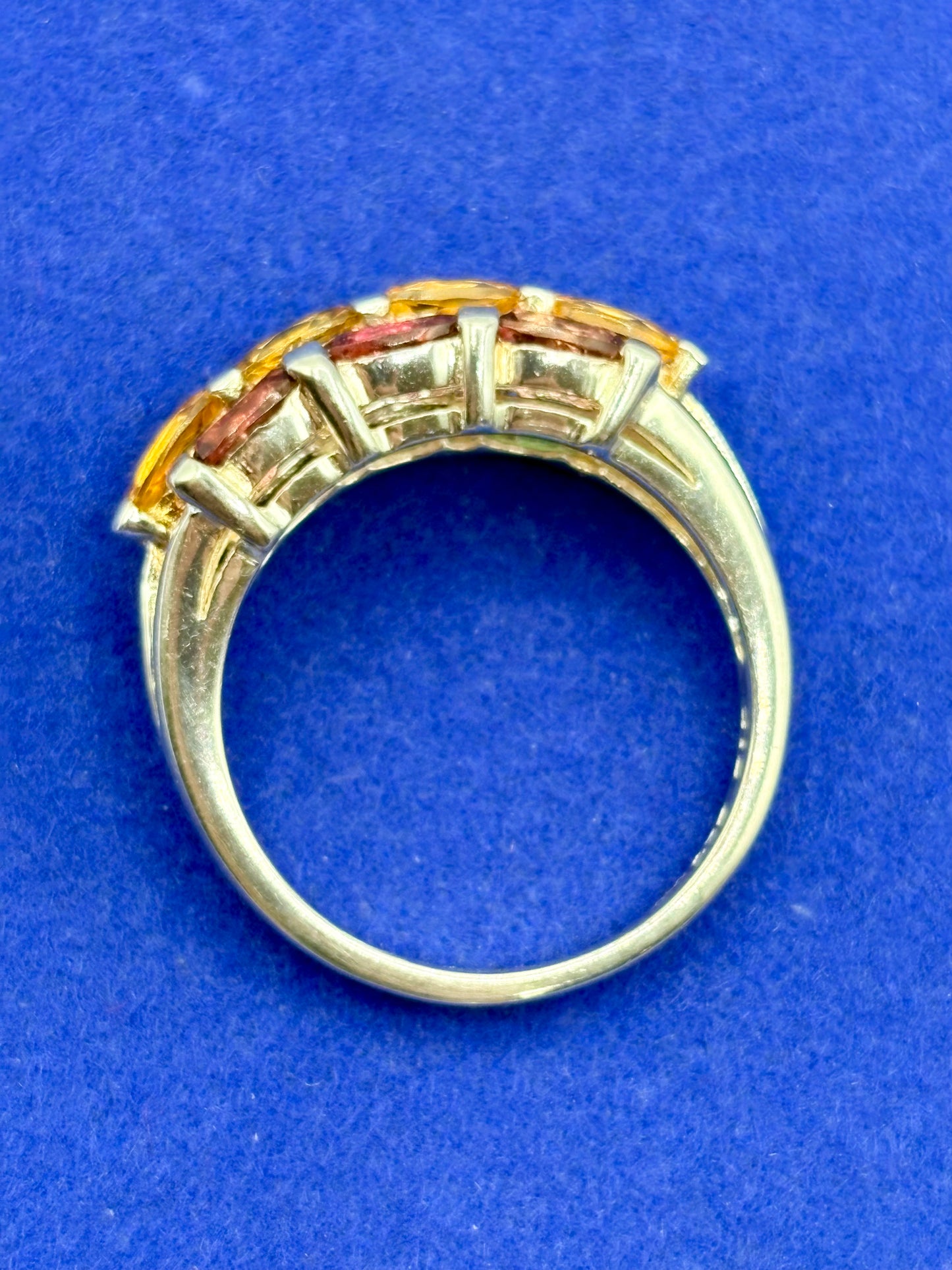 Sterling Silver Multi Color Tourmaline Gemstone Ring