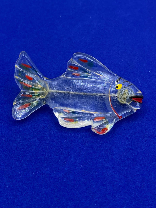 Vintage Lucite Fish Brooch