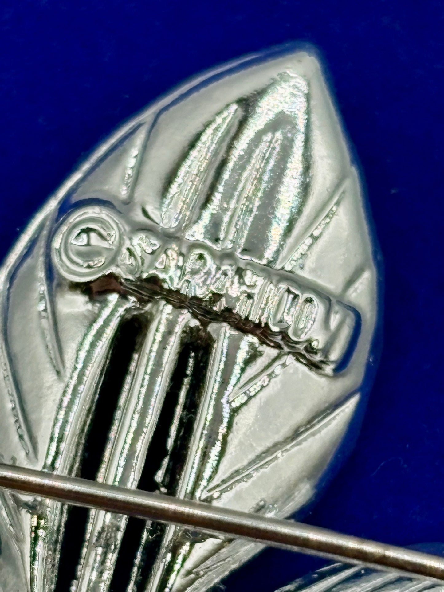 Vintage 1968 Sarah Coventry “Ivy” Silver Textured Leaf Brooch