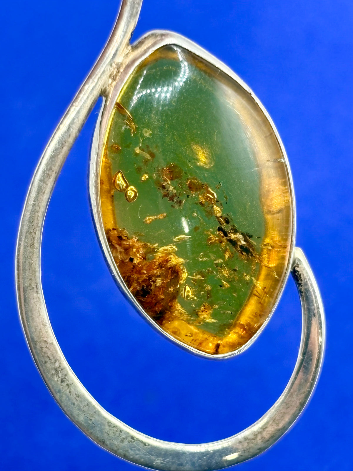 Sterling Silver Baltic Amber Pendant