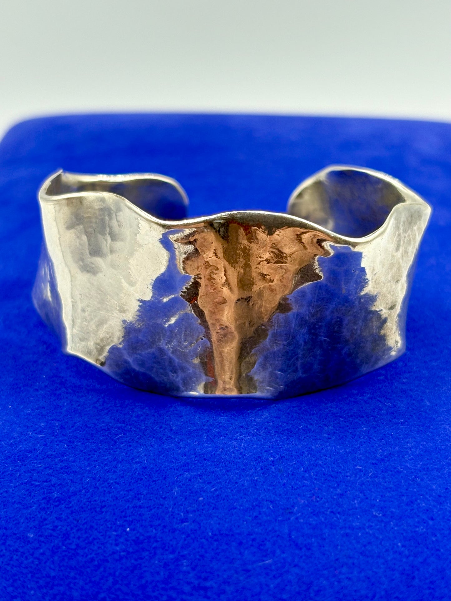 Sterling Silver Hammered Artisan Made Cuff Bracelet
