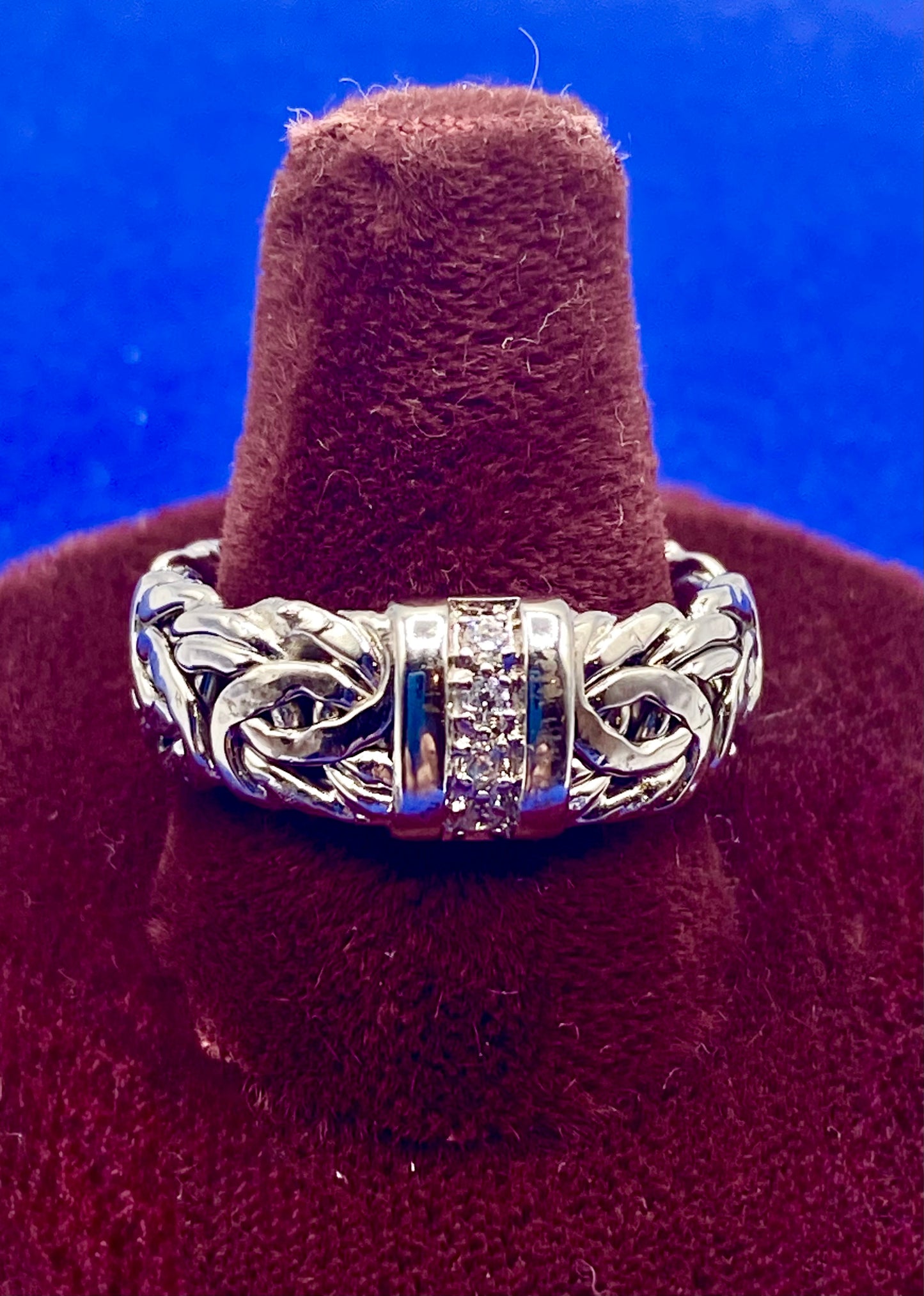 Sterling Silver AK Turkey Byzantine CZ Ring