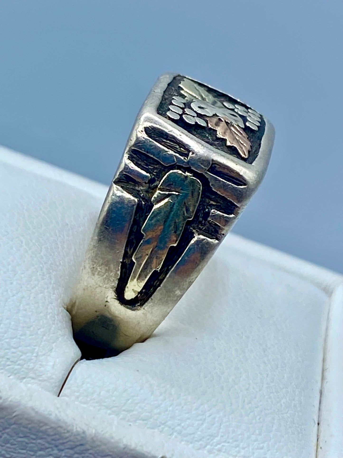 Sterling Silver & Black Hills Gold Ring