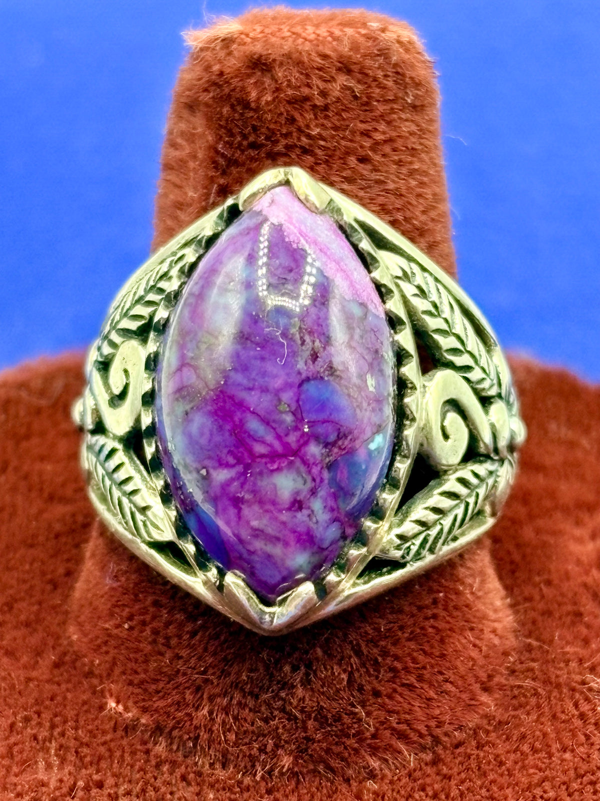 Sterling Silver NK Thailand Purple Turquoise Ring