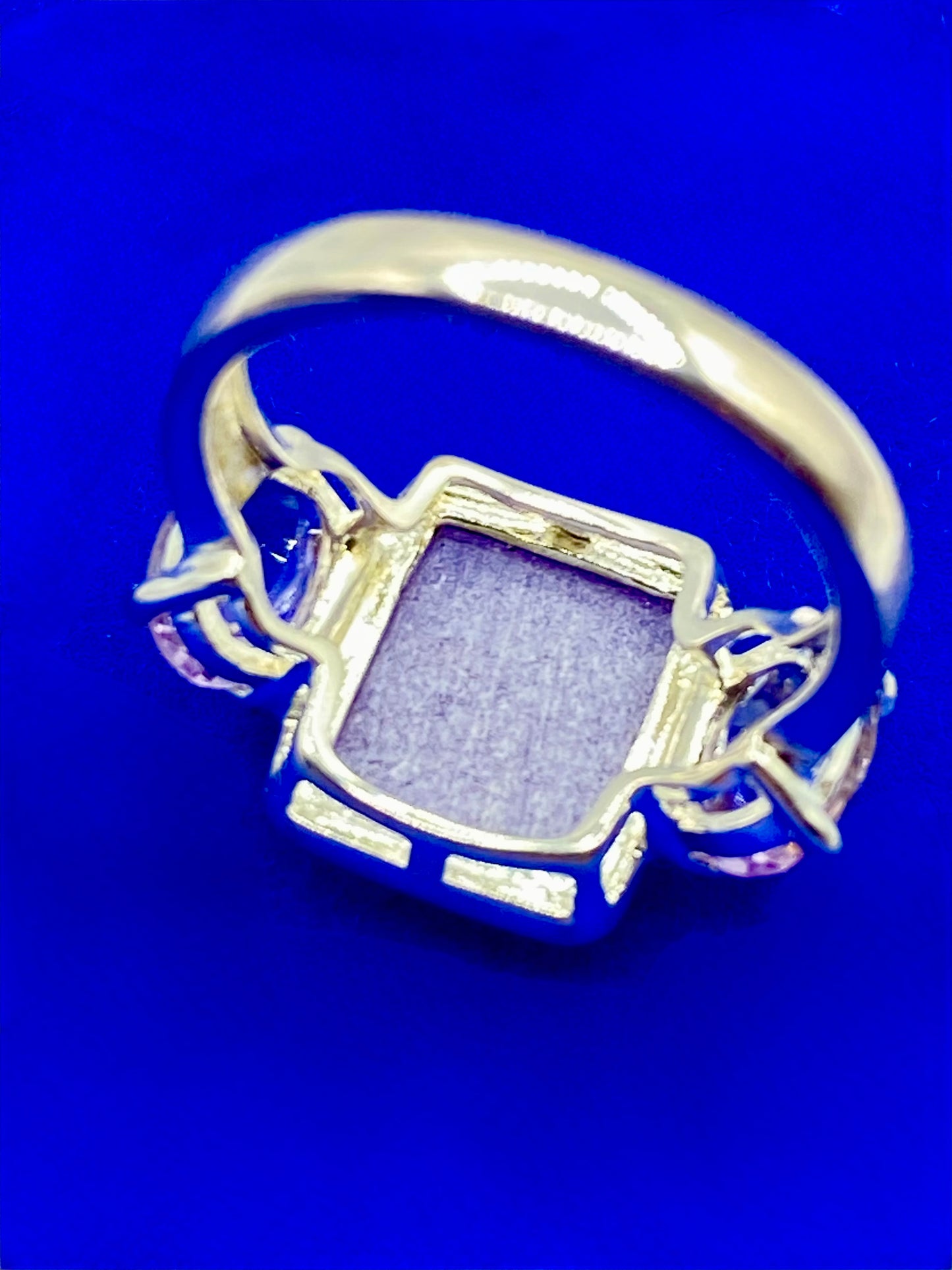 Stering Silver Ross Simmons Purple Hade & Amethyst Ring