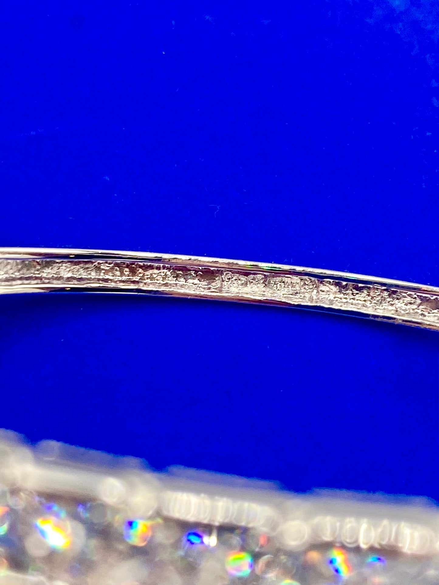Sterling Silver Trillion Cut CZ Bangle Bracelet