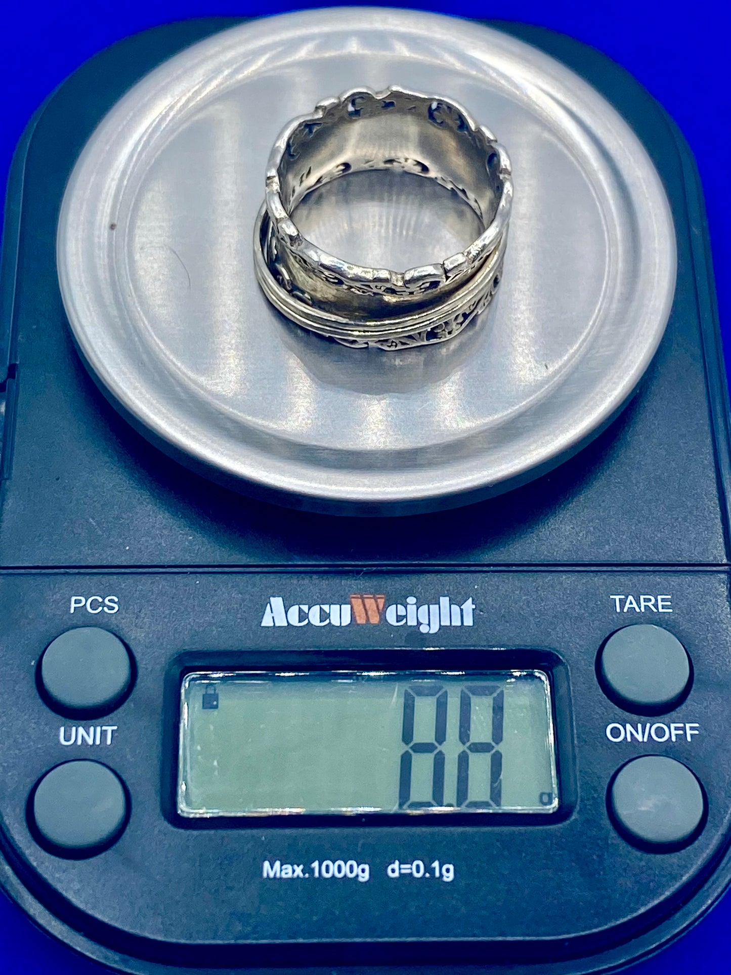 Sterling Silver PZ Israel Spinner Ring
