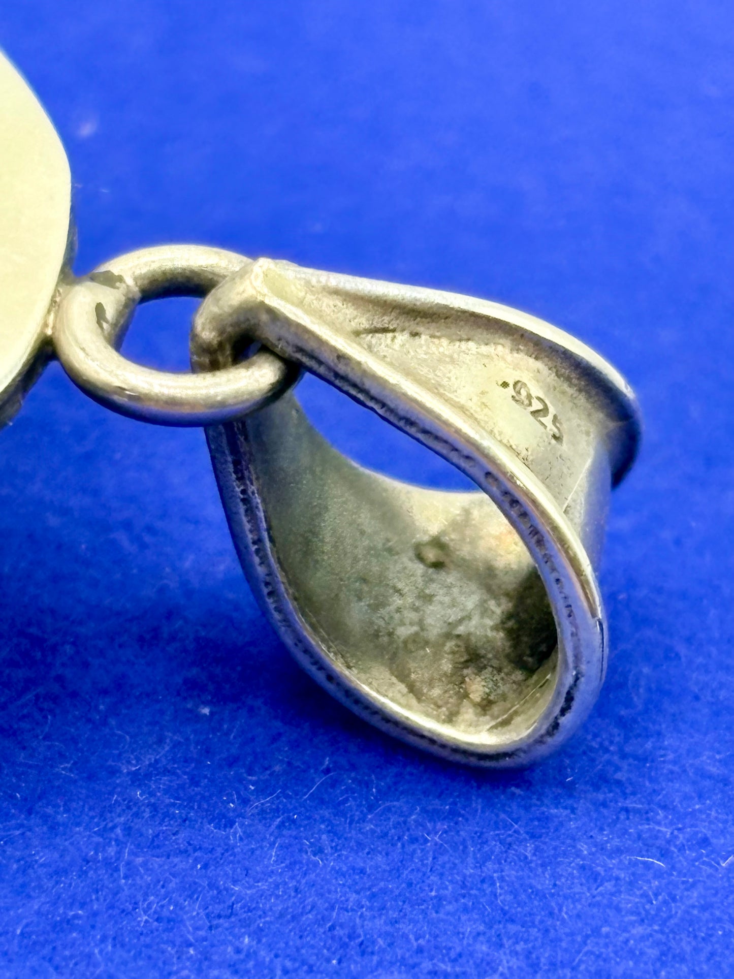 Sterling Silver Blue Sandstone Pendant