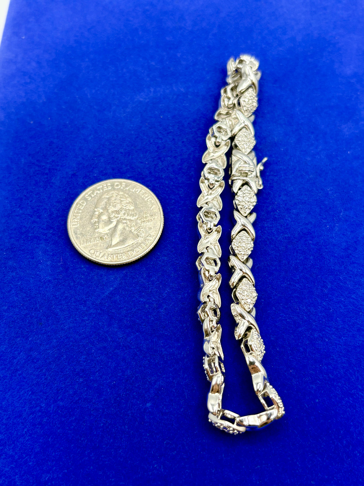Sterling Silver Ross Simons Hugs & Kisses Tennis Bracelet