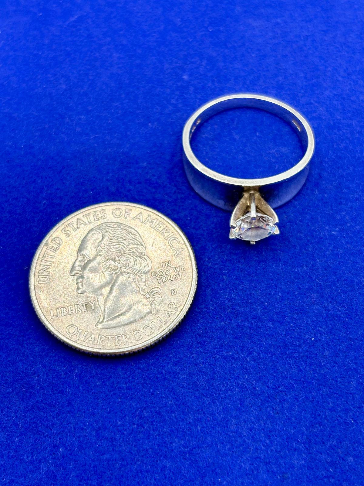 Sterling Silver Solitaire Style CZ Ring