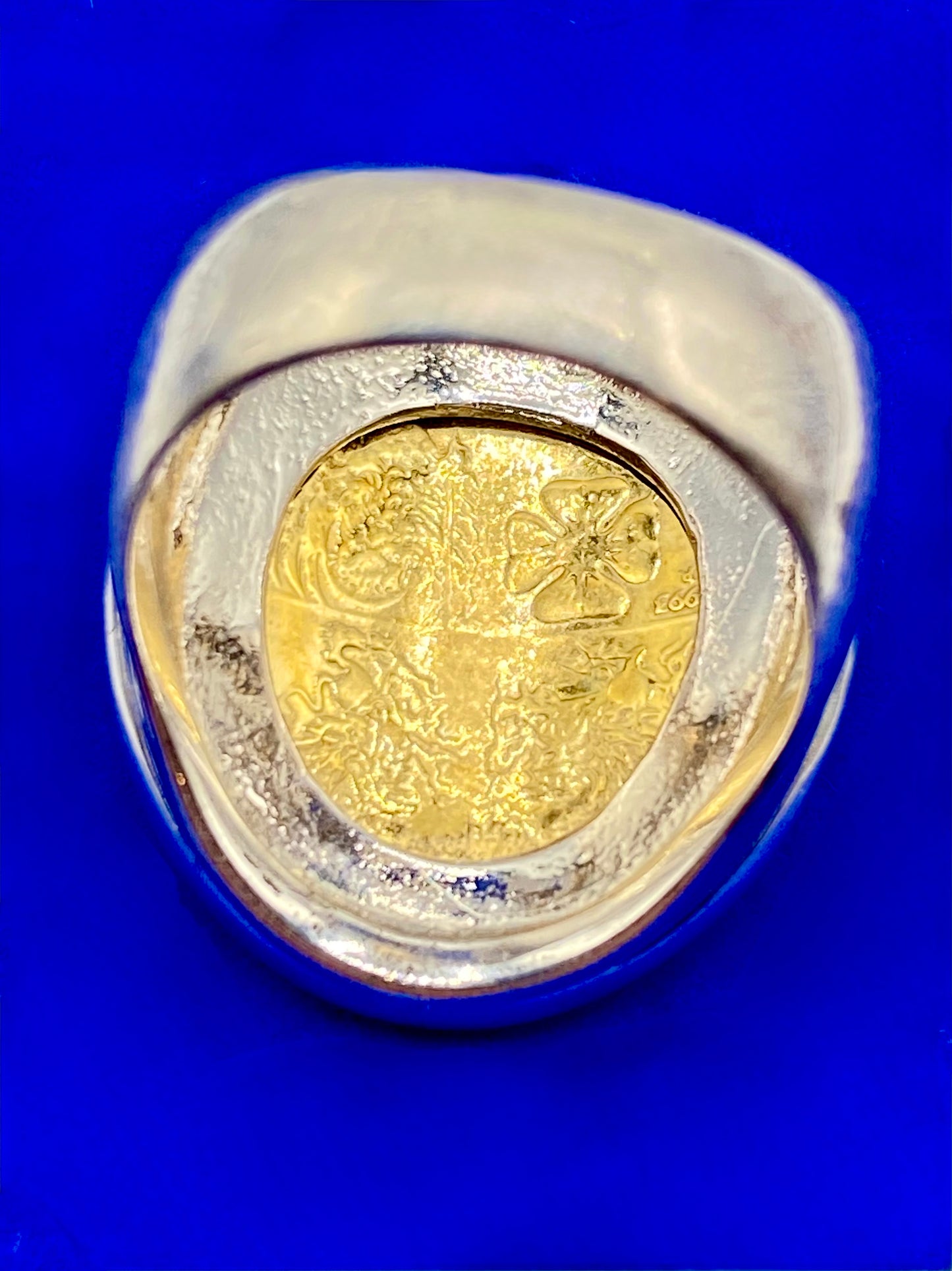 Bronze Milor Italy 200 Lira Coin Statement Ring