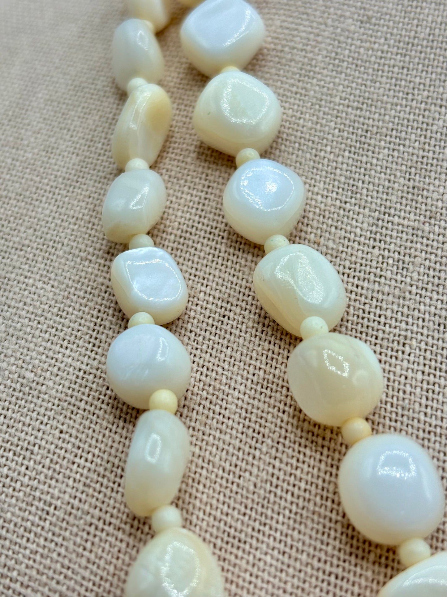 Vintage Japan MOP Double Strand Necklace