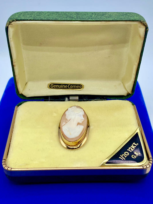 1/20 12K Gold Filled Shell Cameo Brooch