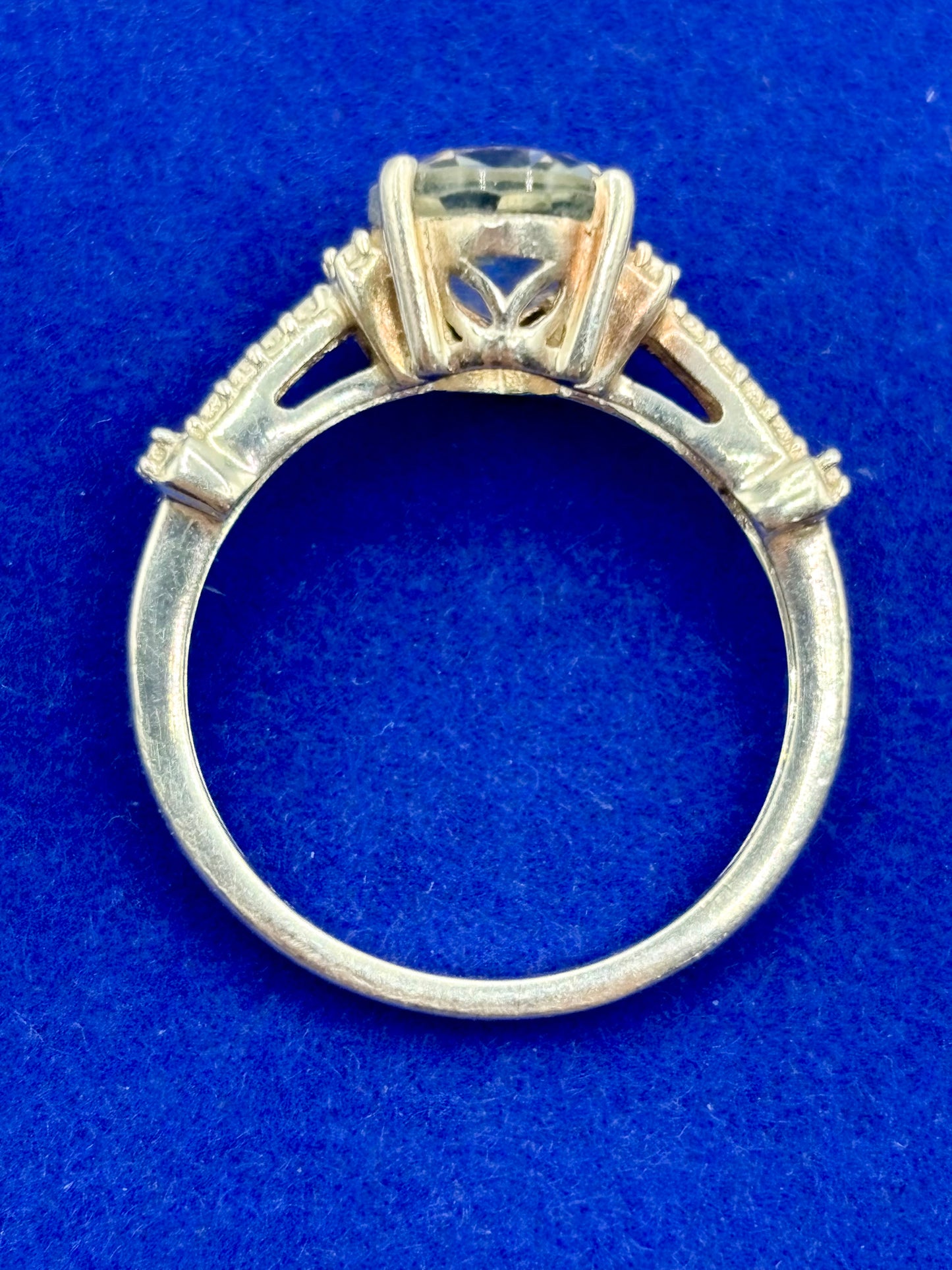 Sterling Silver STS Prasiolite (Green Amethyst) Ring