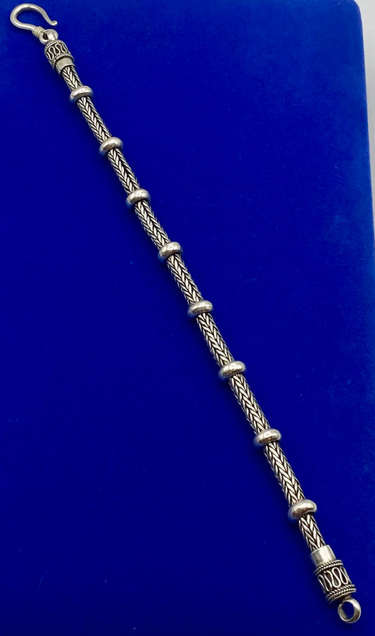 Sterling Silver BA Rope Bracelet