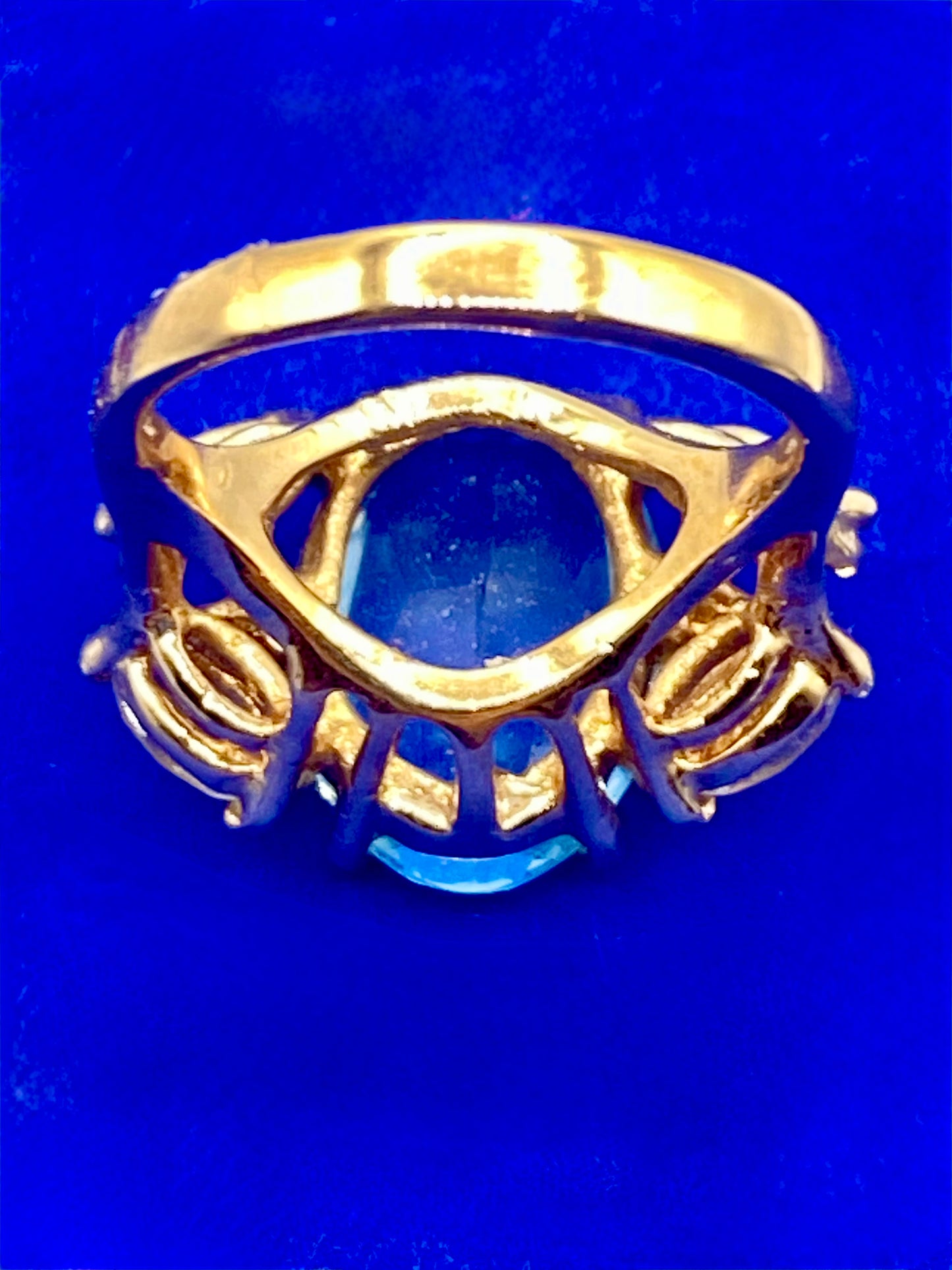 18K HGE Gold Plated Crystal Ring