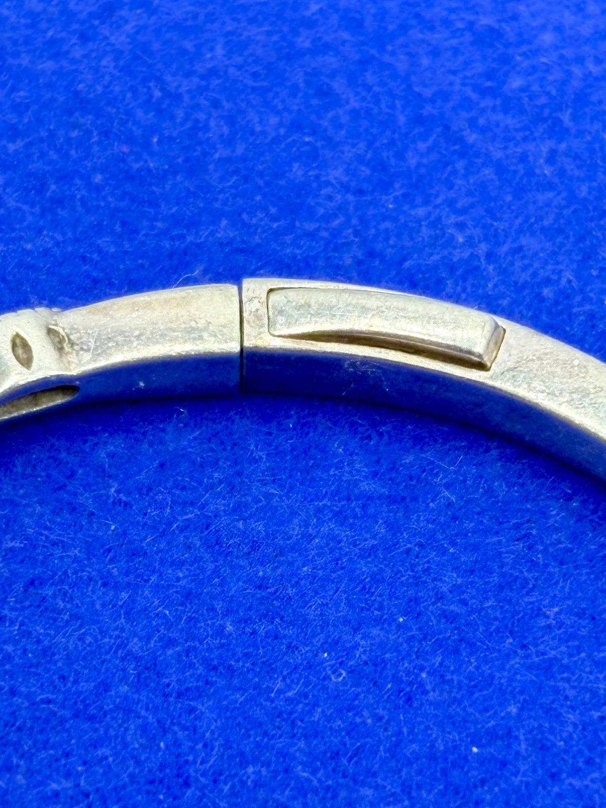 Pandora Sterling Silver & CZ Hinged Bangle Bracelet