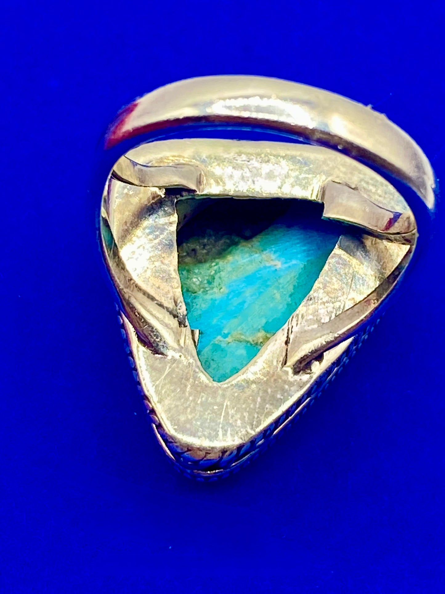 Sterling Silver Turquoise Triangle Ring