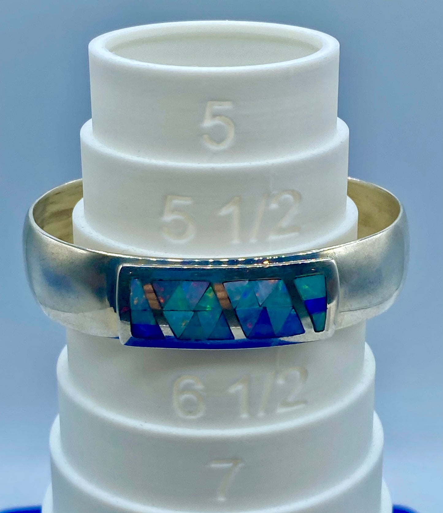 Sterling Silver DTR Jay King Opal Inlay Cuff Bracelet