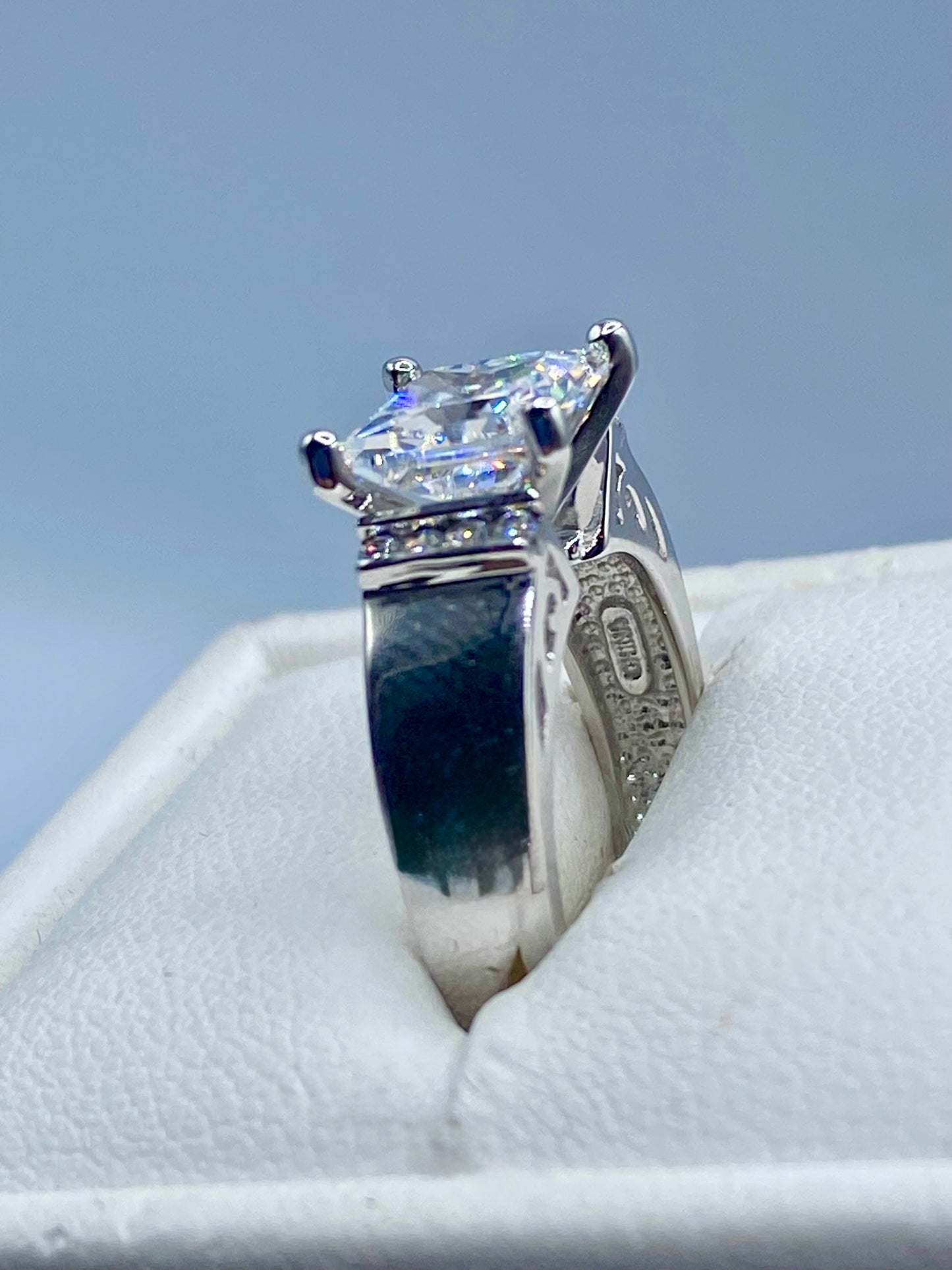 Sterling Silver Square CZ Ring
