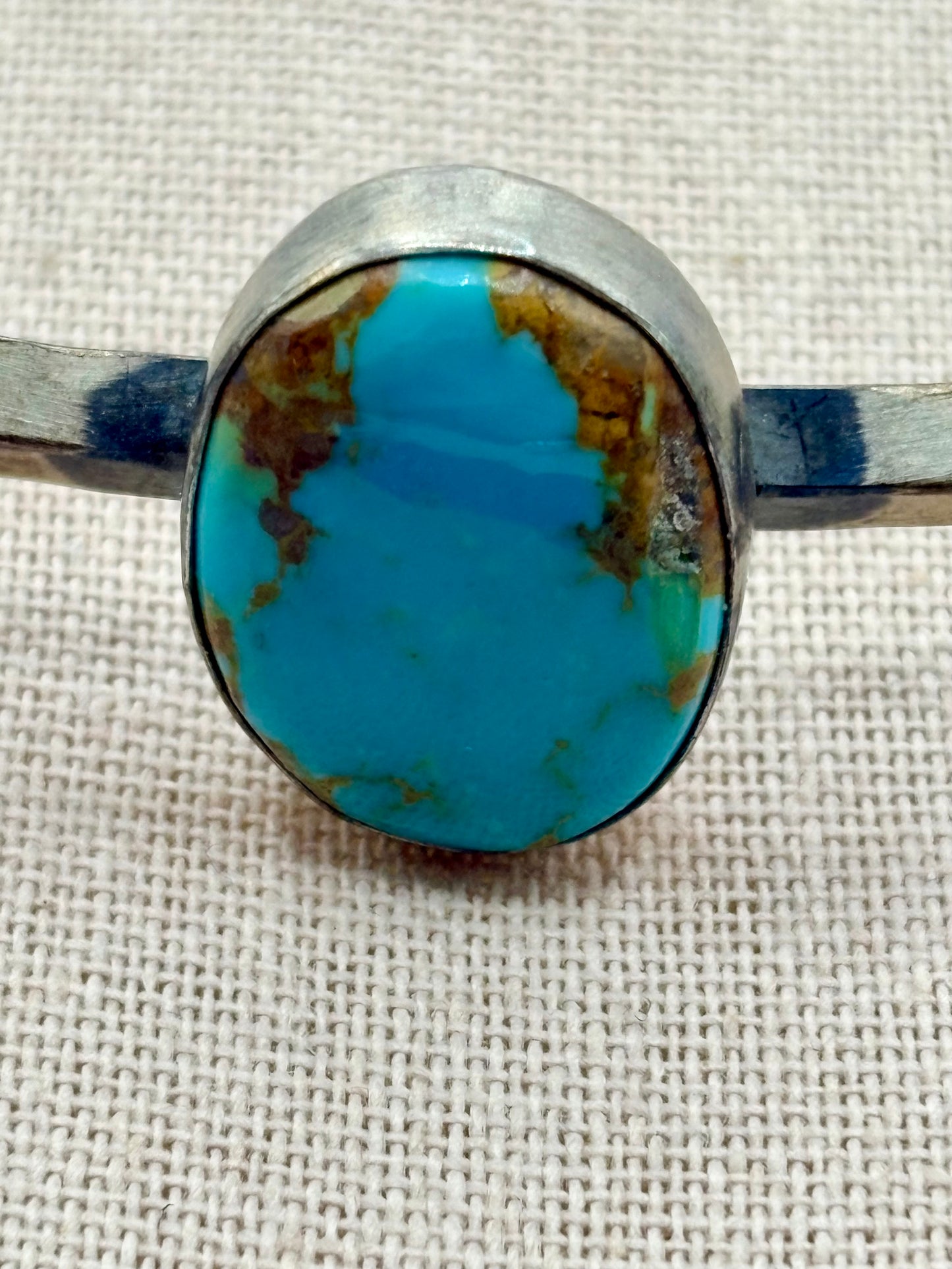 Sterling Silver Native Donovan Skeets Turquoise Choker Necklace