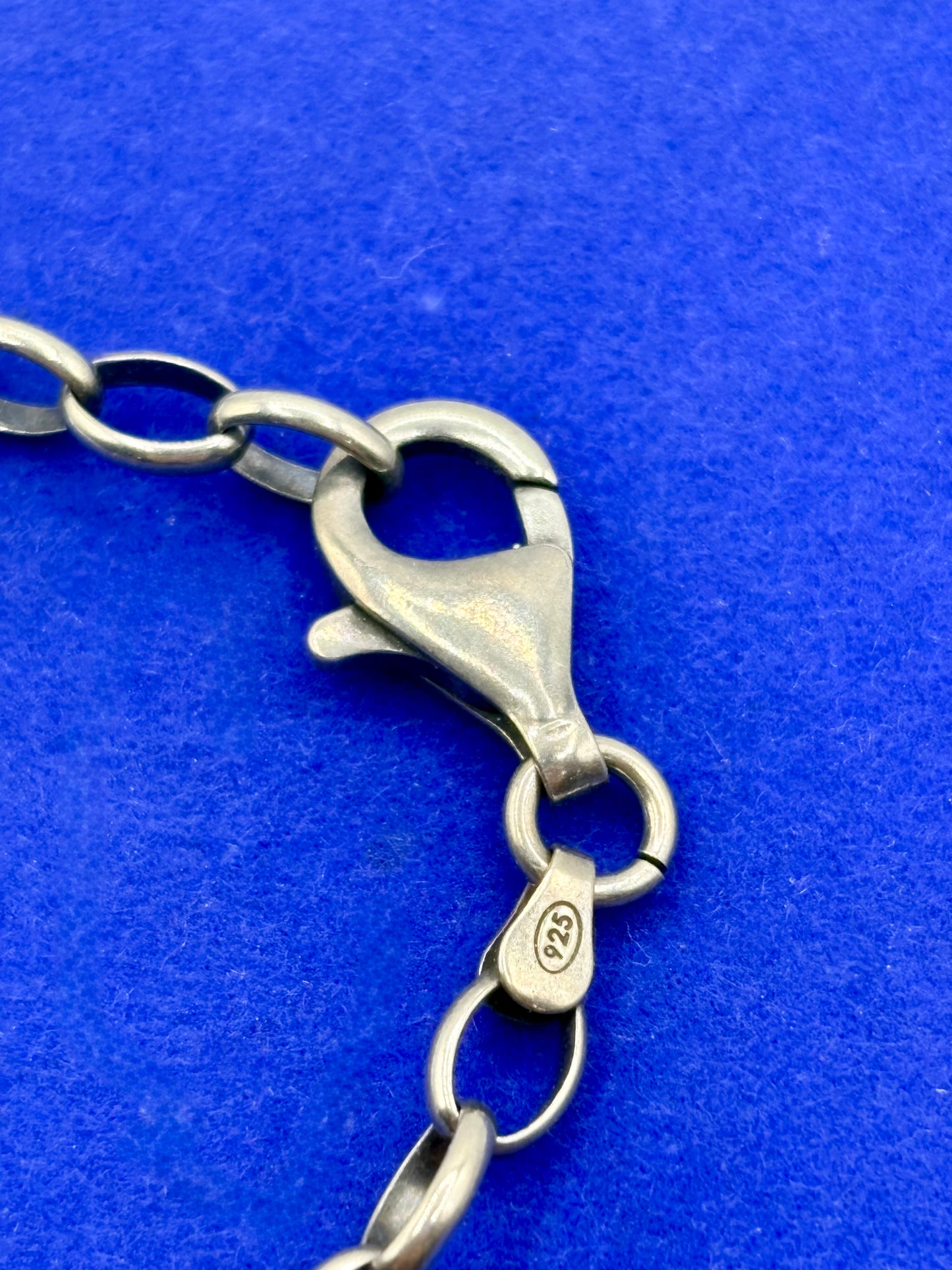Sterling Silver Native Robert Shakey Turquoise Lighting Bolt Necklace