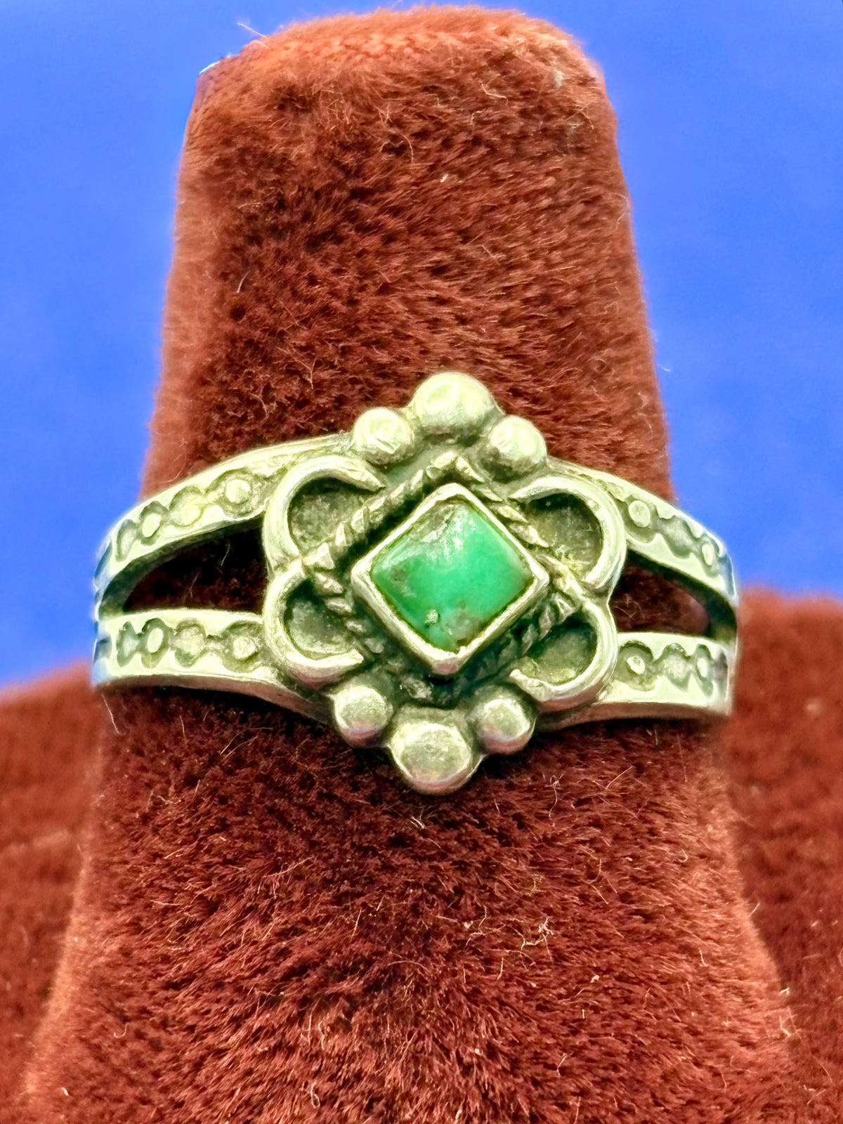 Sterling Silver Native Dainty Turquoise Ring
