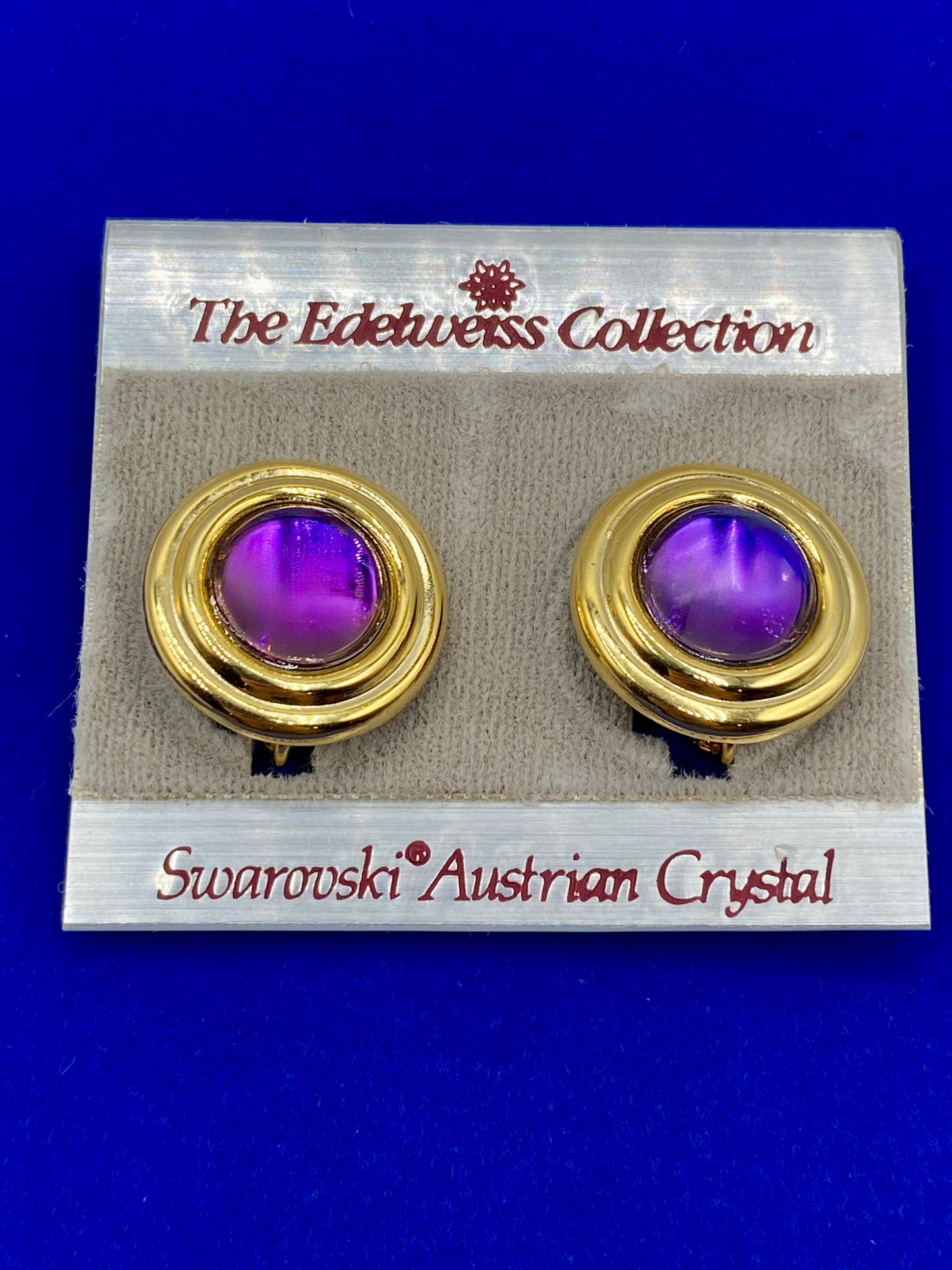 Vintage Edelweiss Collection Swarovski NWT Earrings