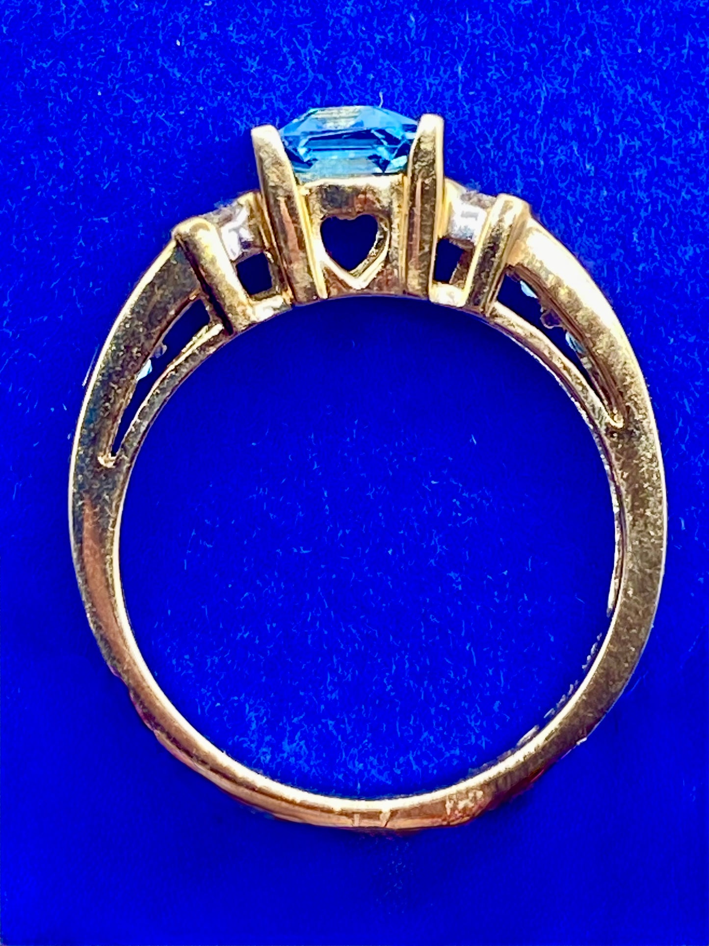 10K Gold Topaz & Diamond Ring