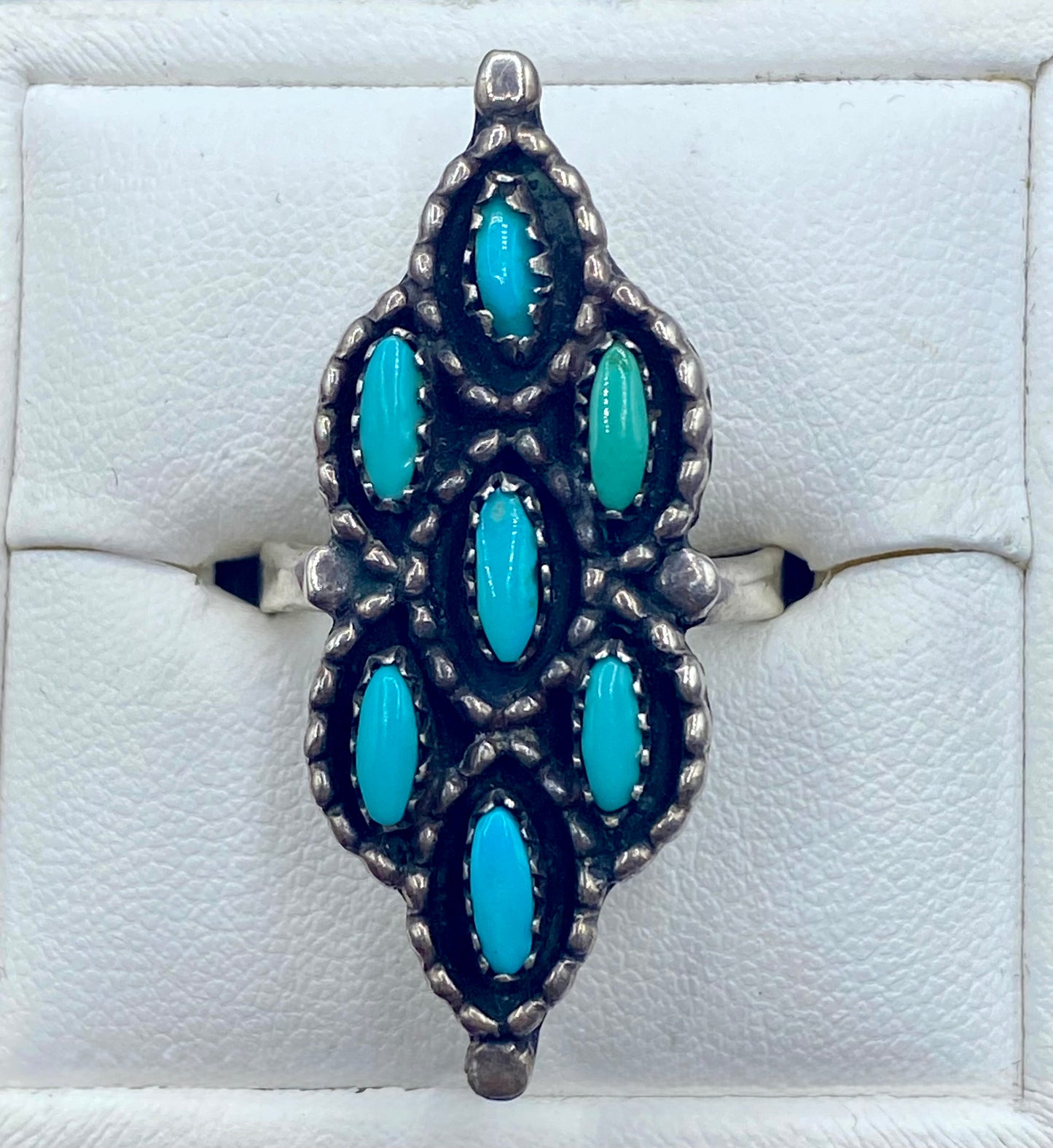 Sterling Silver Petit Point Native Southwestern Ring