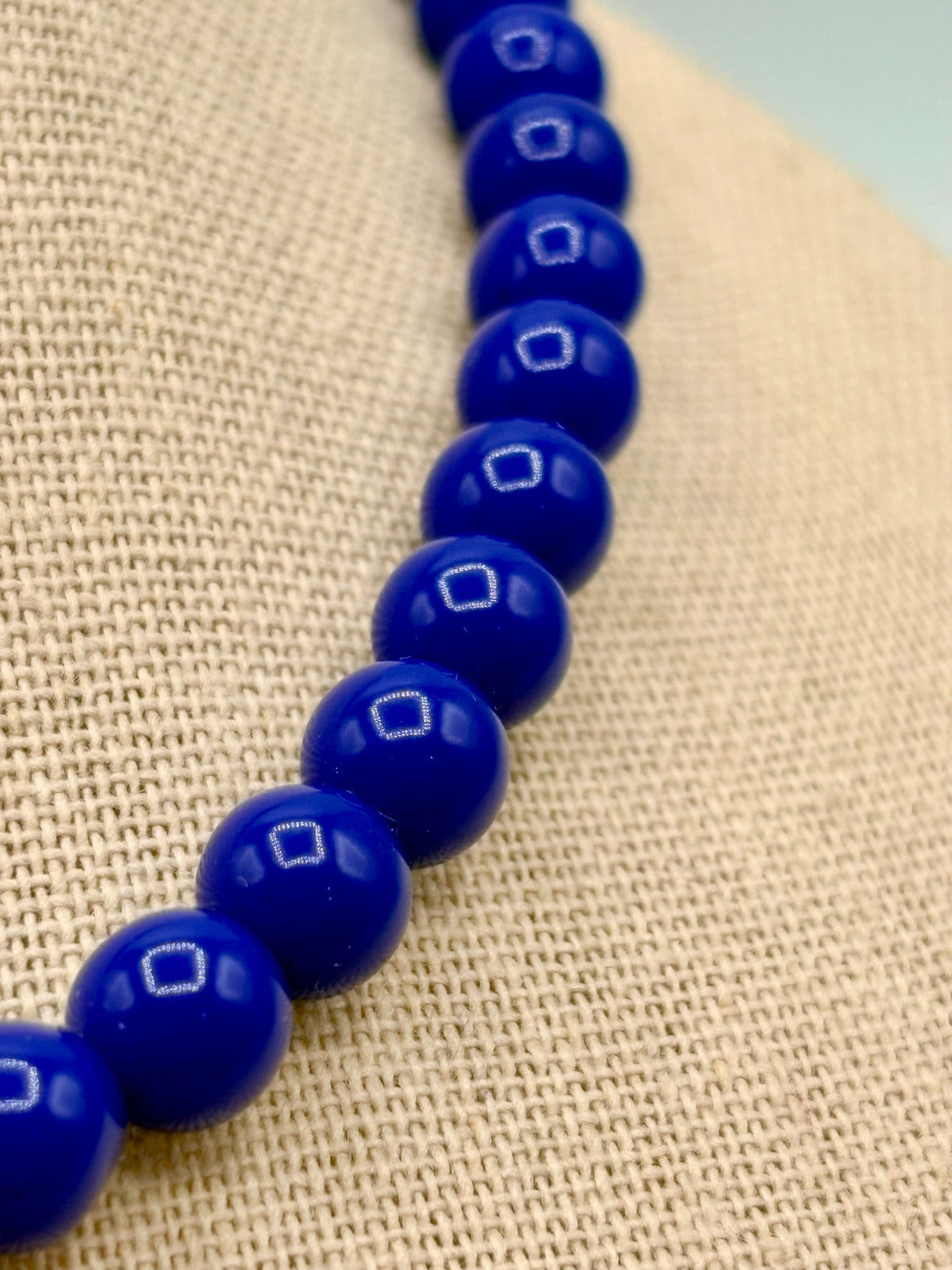 Vintage Les Bernard Acrylic Blue Necklace