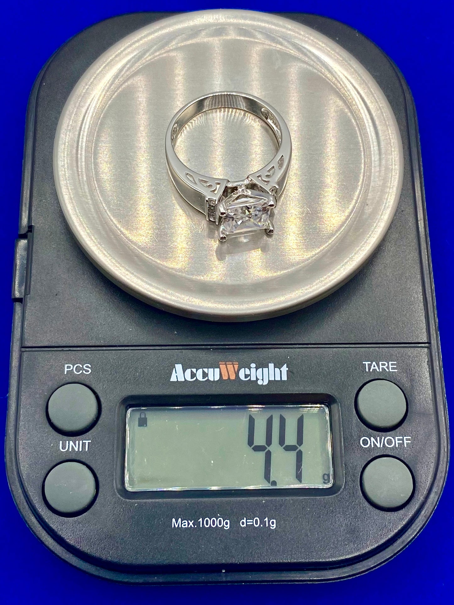 Sterling Silver Square CZ Ring