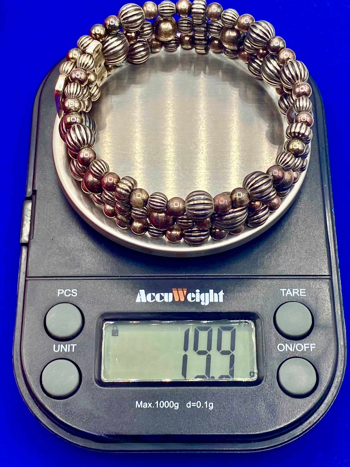 Carolyn Pollack Sterling Silver Relios Ball Bead Coil Cuff Bracelet