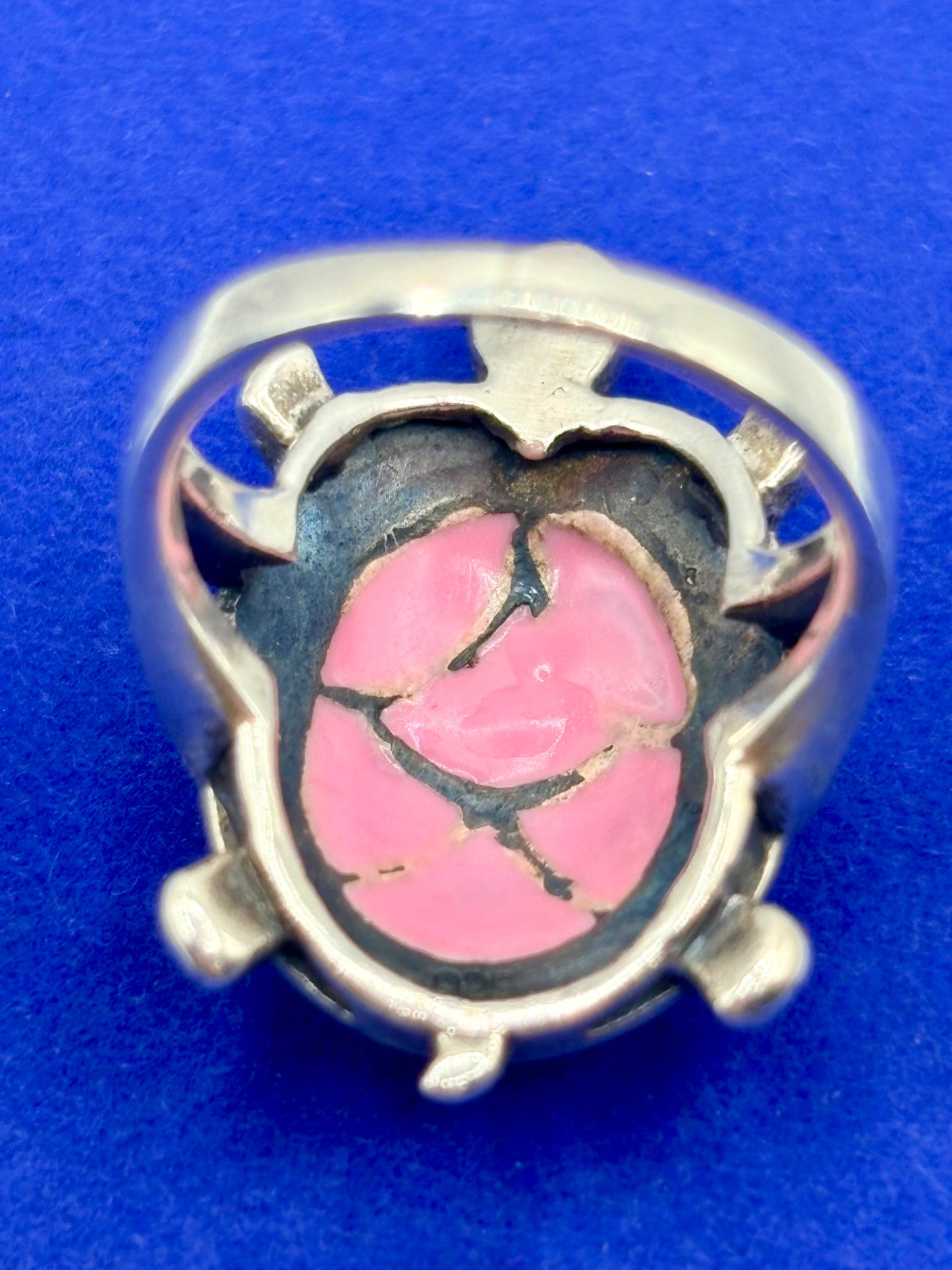 Sterling Silver MOP & Marcasite Turtle Ring