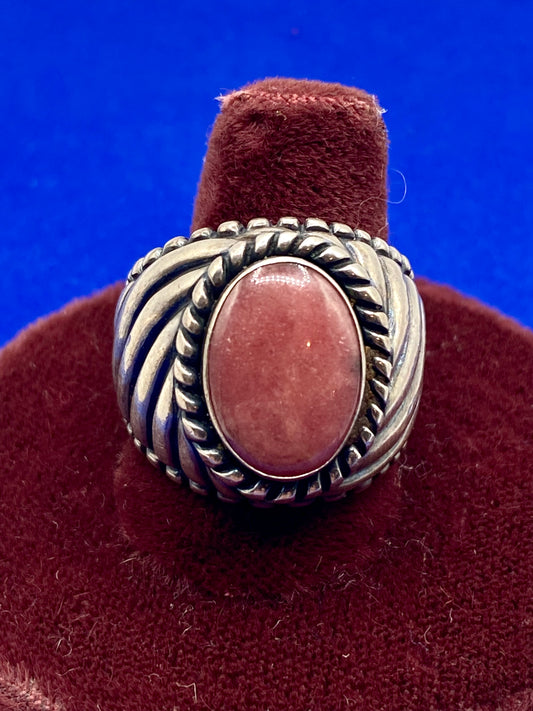 Carolyn Pollack Relios Southwestern Rhodonite Sterling Silver Ring