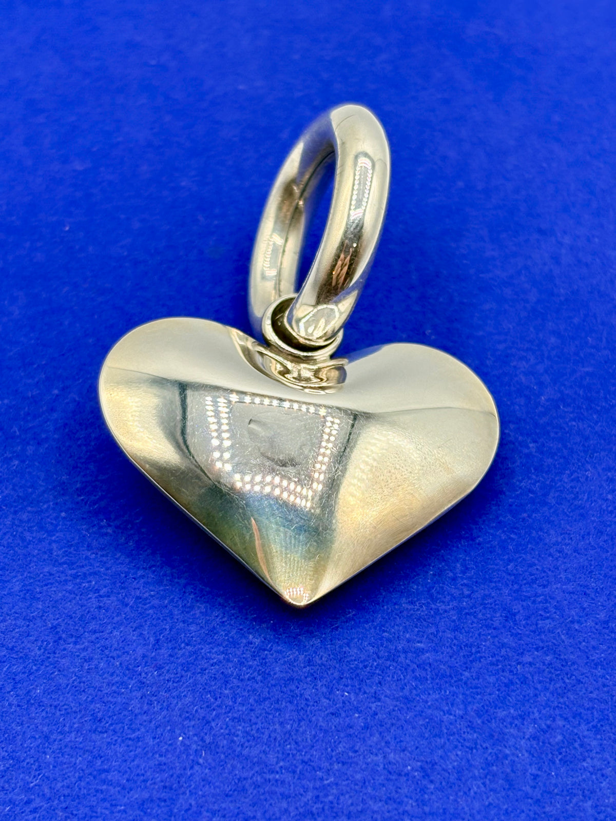 Vintage 1985 KALIBRE Sterling Silver Harlene Korey Large Puffy Heart Pendant