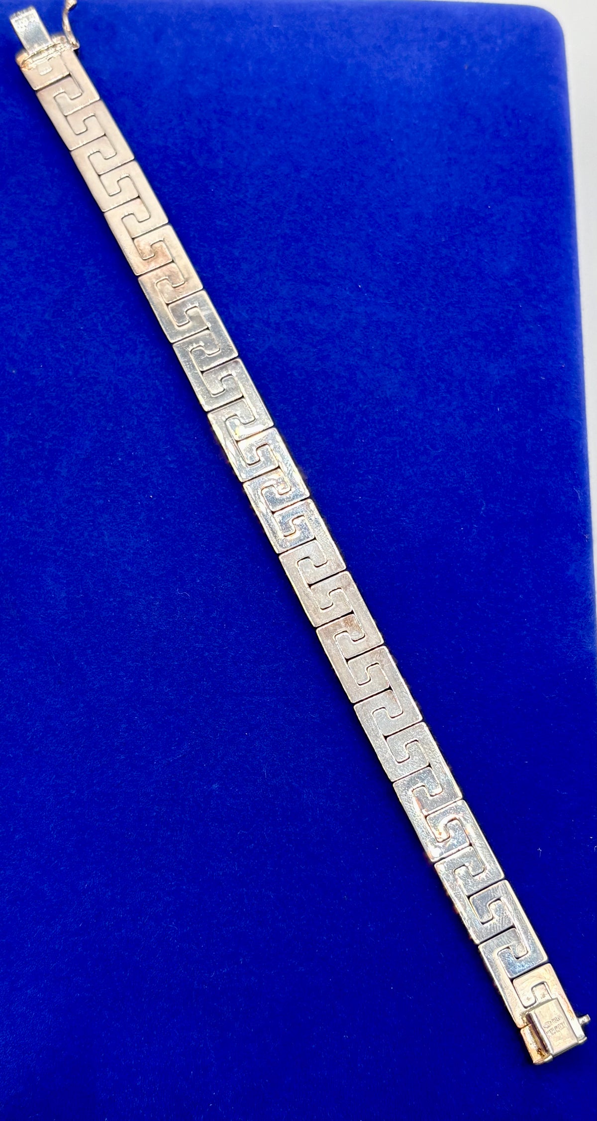 Sterling Silver Milor Italy Greek Key Style Bracelet
