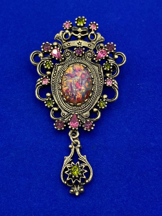 Sarah Coventry Contessa Faux Opal Brooch