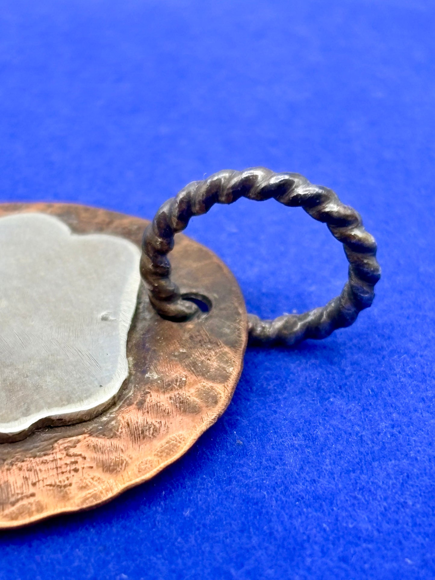 Sterling Silver & Copper Turquoise Buffalo Pendant