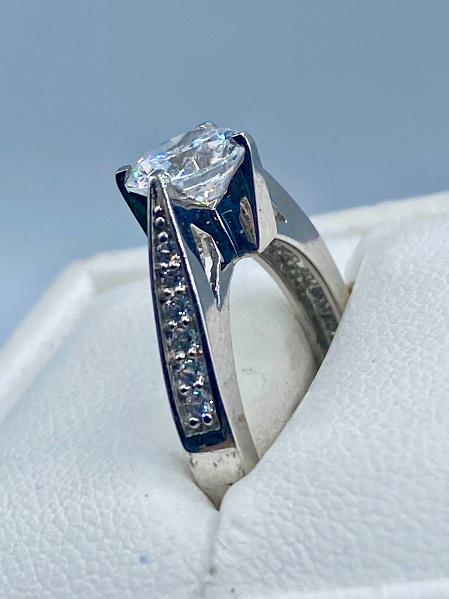 Sterling Silver Round CZ Ring