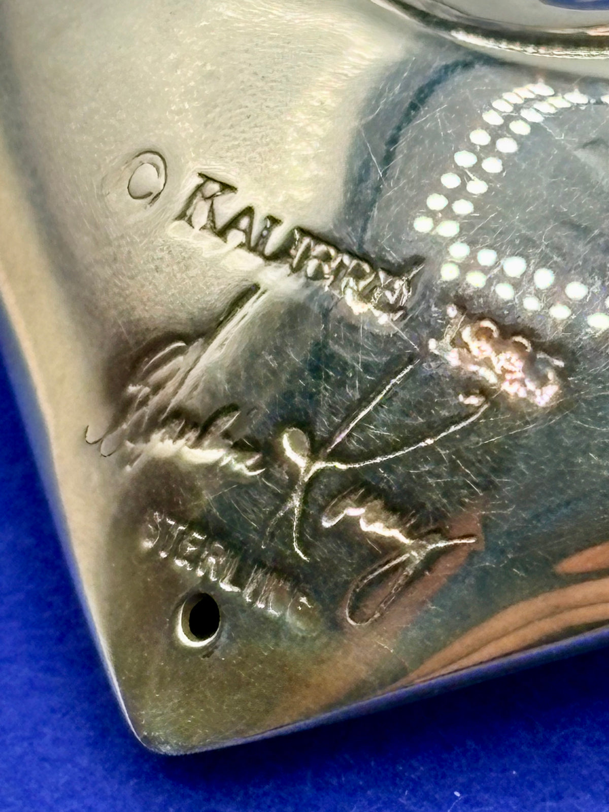 Vintage 1985 KALIBRE Sterling Silver Harlene Korey Large Puffy Heart Pendant