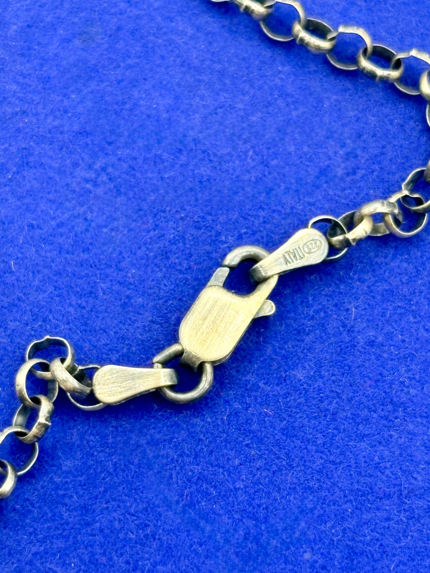 Sterling Silver Native Alfred Martinez Turquoise Lighting Bolt Necklace