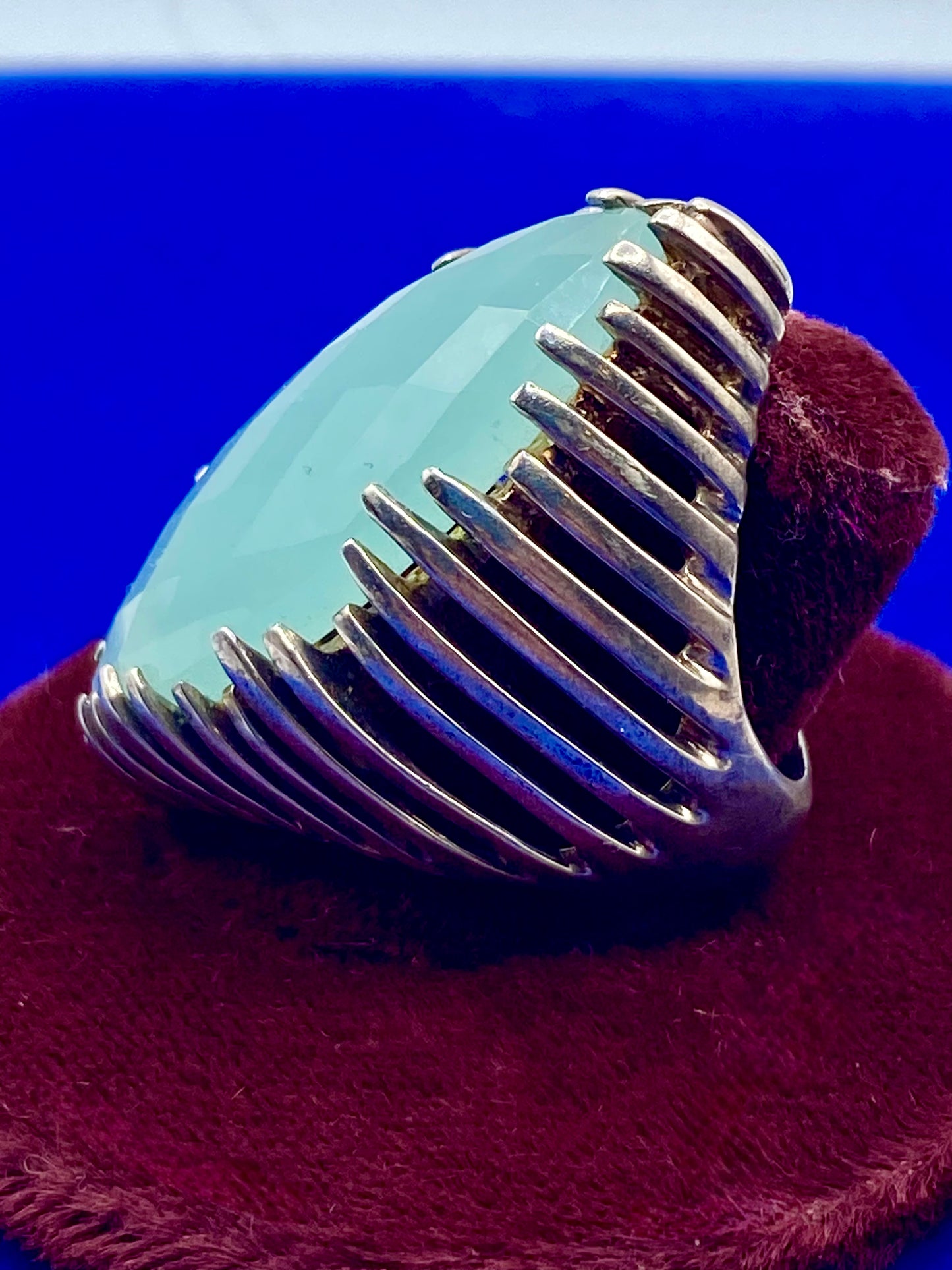 Sterling Silver Modernist Chalcedony Ring
