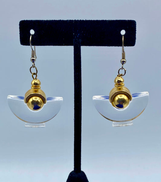 Vintage Lucite Perfume Bottle Earrings