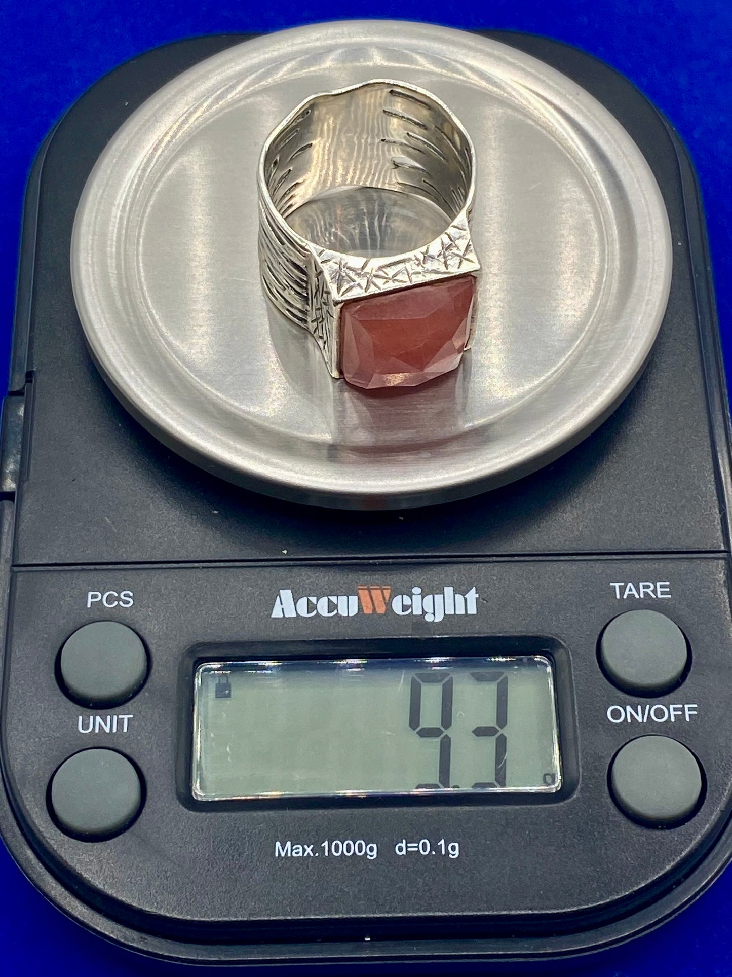 Silpada Sterling Silver Cherry Quartz Ring w/Box