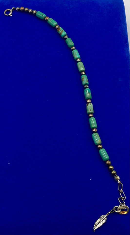Carolyn Pollack Sterling Silver Turquoise Beaded Bracelet