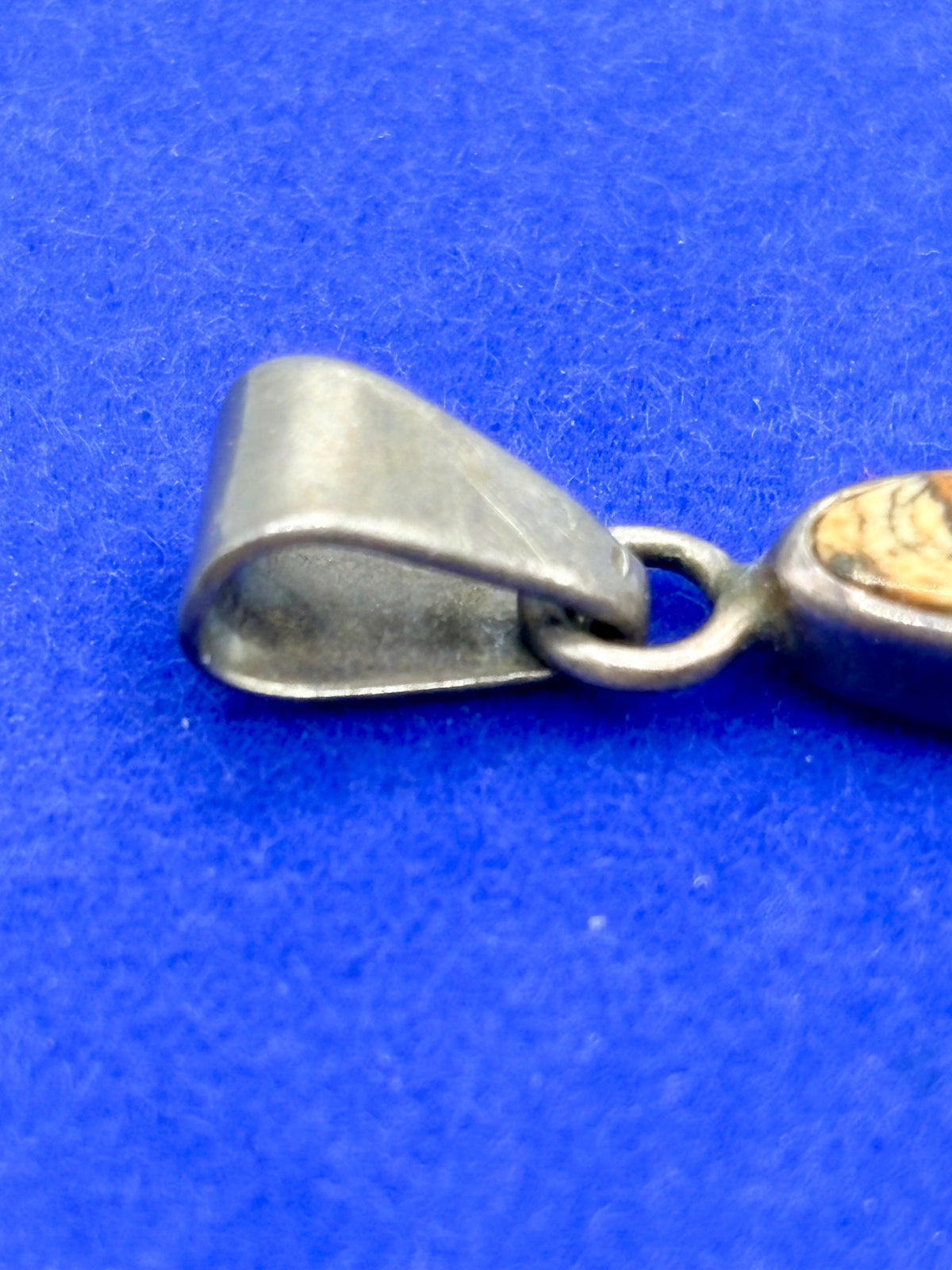 Vintage Sterling Silver Native Tri-Stone Dainty Pendant