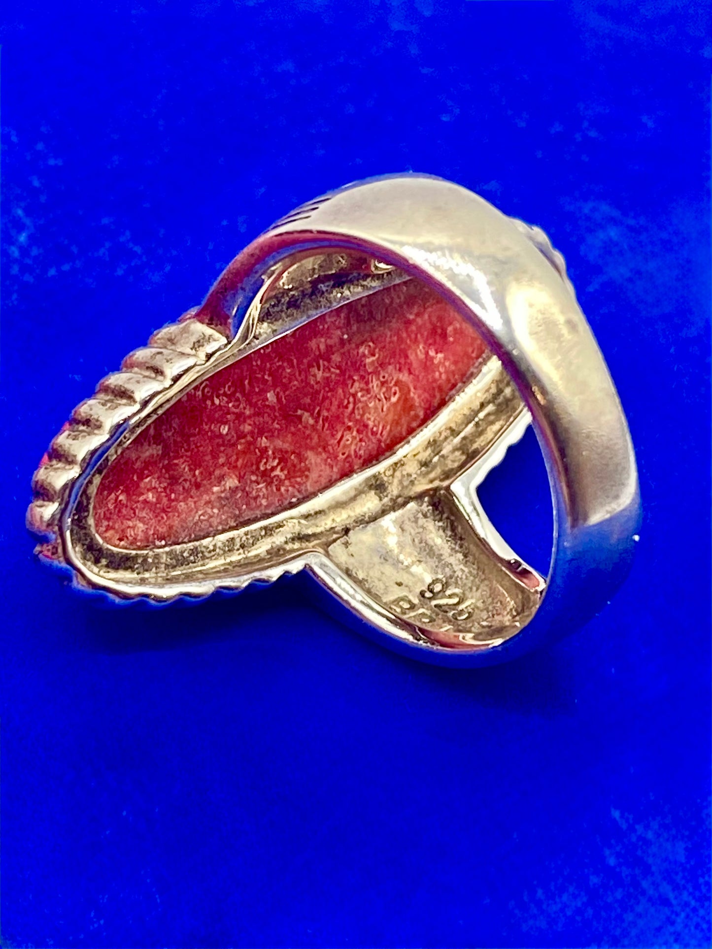 Sterling Silver BBJ Sponge Coral Ring