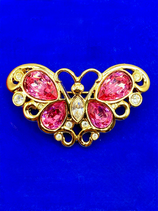 Swarovski Crystal Butterfly Brooch