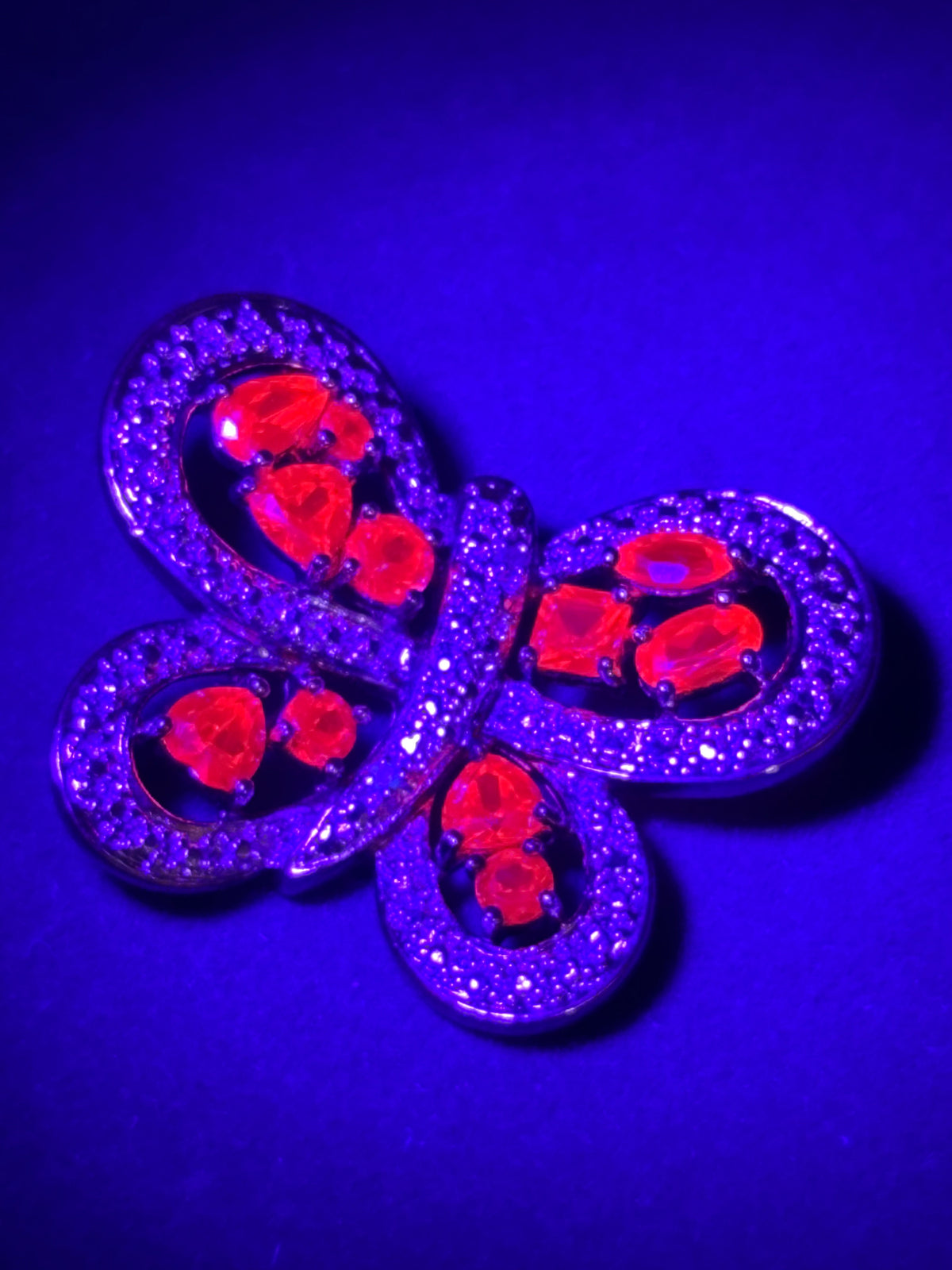 Sterling Silver Vermeil Ross Simons Lab Created Ruby Butterfly Pendant